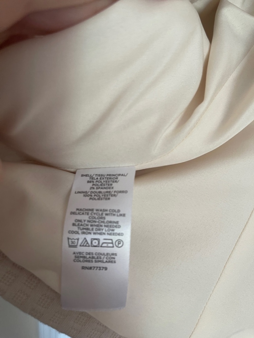 Ann Taylor Classic Cream Women's Collarless Jacket - Picture 3 of 5